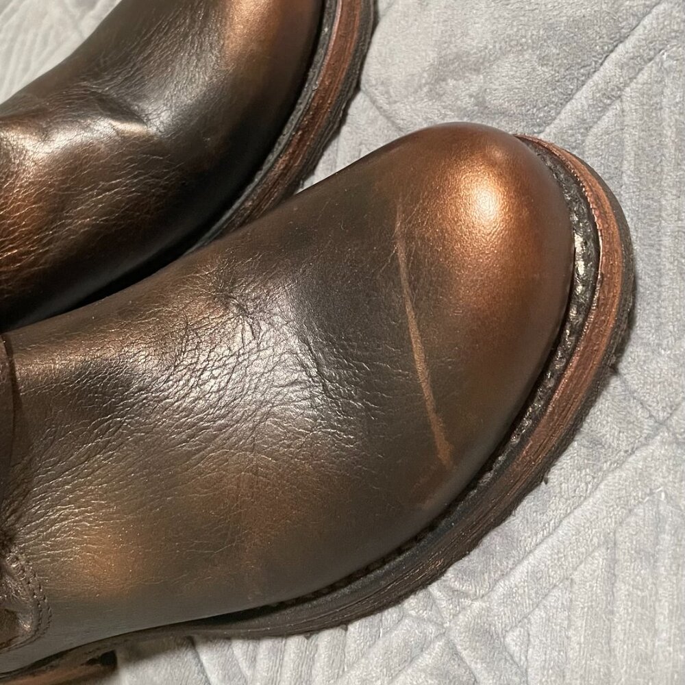Frye Dark Brown Leather Harness Ankle Boots - Picture 7 of 7